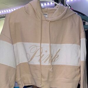 Victoria's Secret Pink Hoodie - Cream and White
